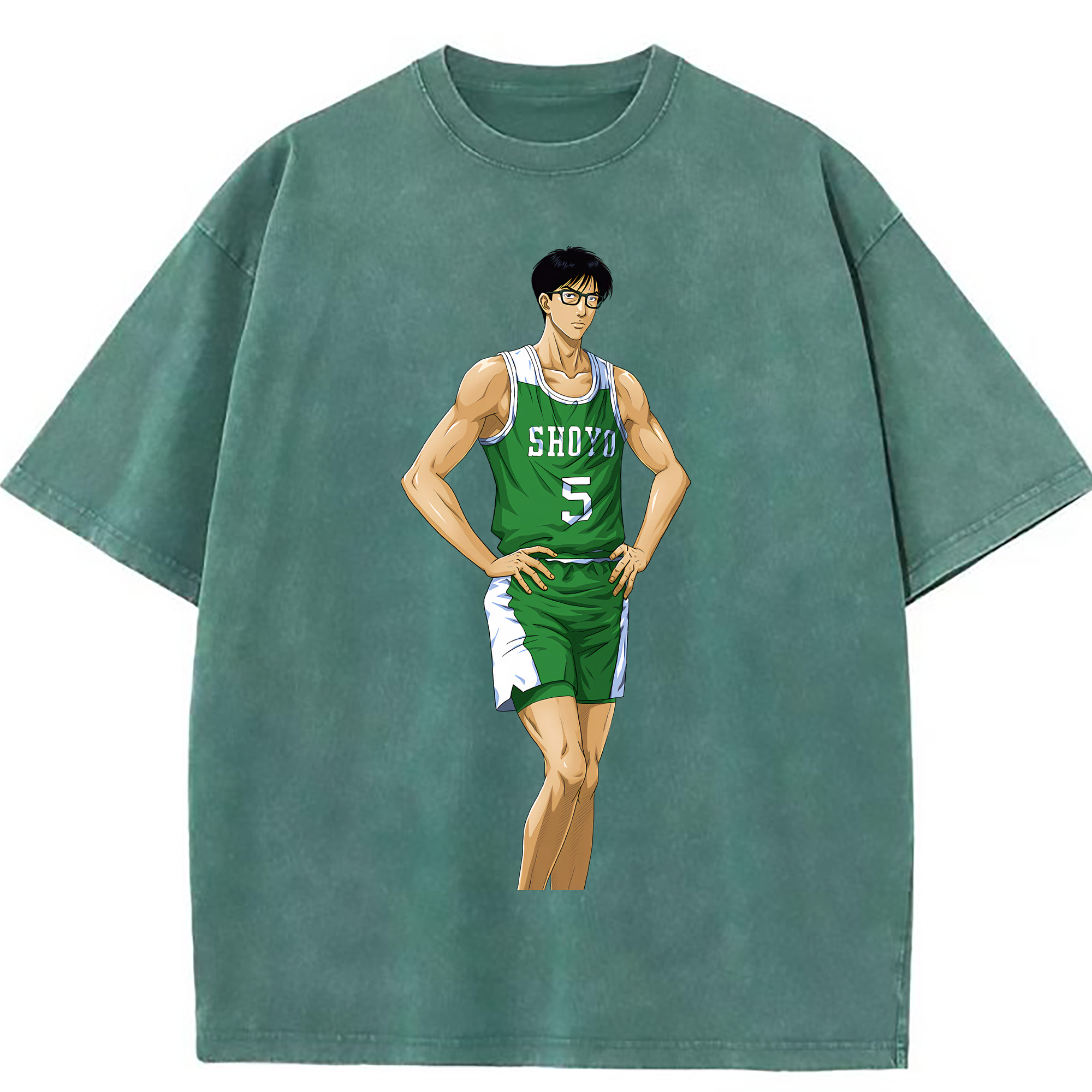 （画像用） SLAM DUNK／スラムダンク 綿100% ヴィンテージ風 半袖Tシャツ（フロントプリント）